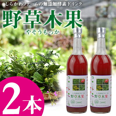 [しらかわファーム]無添加酵素ドリンク「野草木果(やそうもっか)2本」