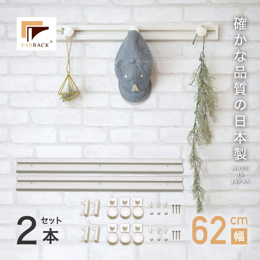 【SALE28%OFF】ファブラック FABRACK レールクリップ Mサイズ 2本 入り ウォールハンガー ウォールフック ウォールシェルフ ハンガー フック...
