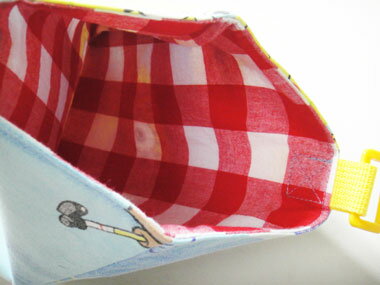 【あす楽】【入園・入学グッズ】　Fabrica・ファブリカ　ハンドメイド・中古リメイク　シューズケース・シューズバック（上履き入れ）（スポンジボブ）　ny-108