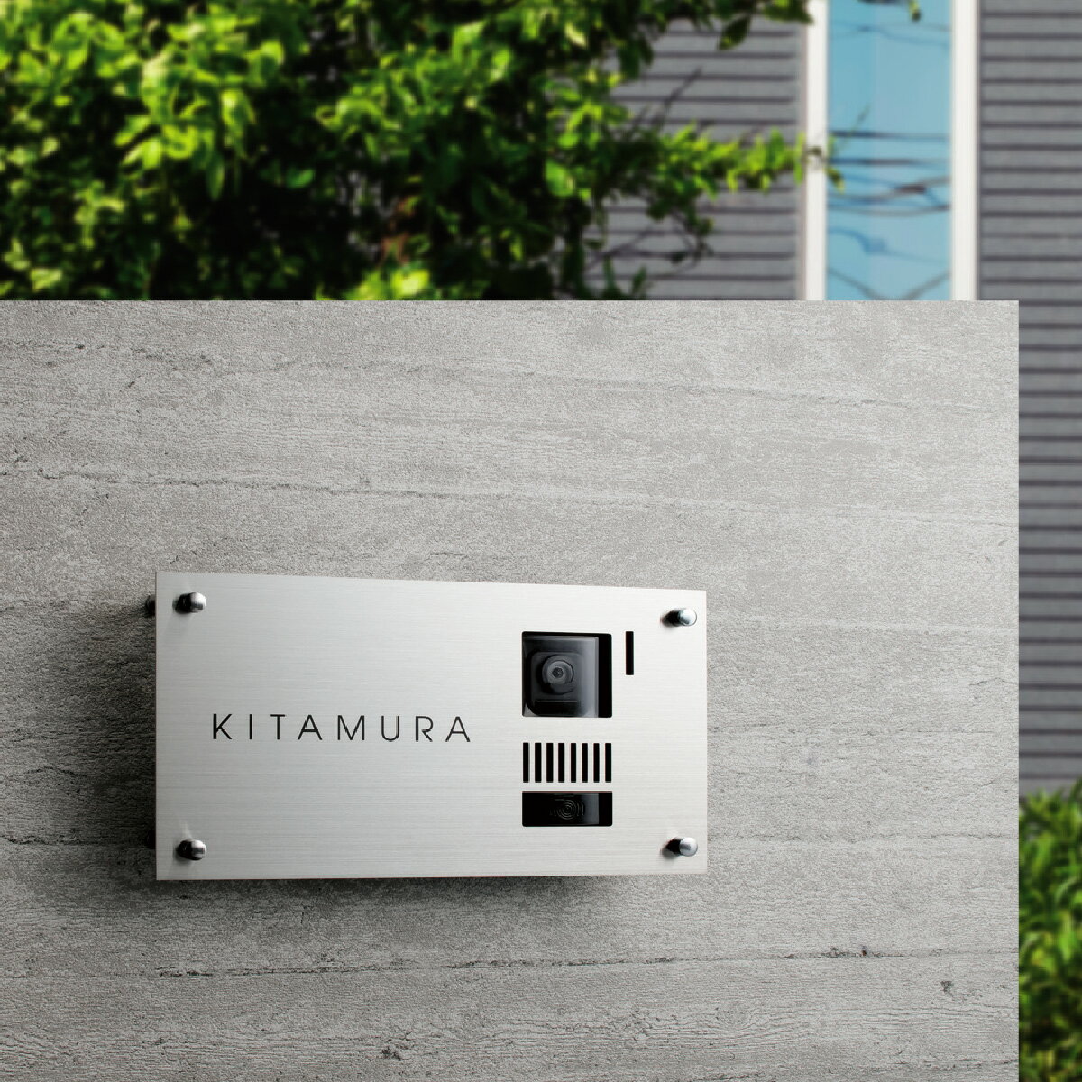 福彫 表札 エクセラ ステンレス 戸建 モダン クール スタイリッシュ 福彫 INTERPHONE SIGN 【インター..