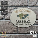 表札 陶器 陶板 戸建 おすすめ 葡萄 凸文字 川田美術陶板 【K73 葡萄】おしゃれ ネーム プレート オーダーメイド