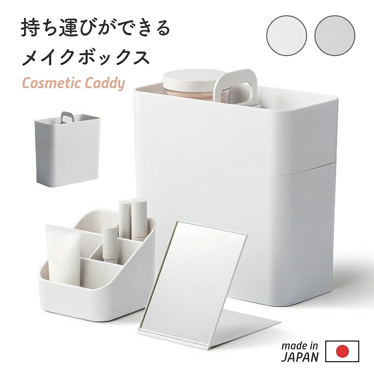 メイクボックス 鏡付き コスメボックス 大容量 メイク 化粧 コスメ 収納 BOX 持ち運び おしゃれ シンプル 化粧箱 軽量 収納ケース 収納ボックス 裁縫箱 救急箱 小物入れ ドレッサー ミラー付き コンパクト 整理 トレイ 蓋つき メイク道具 バニティバッグ ライクイット