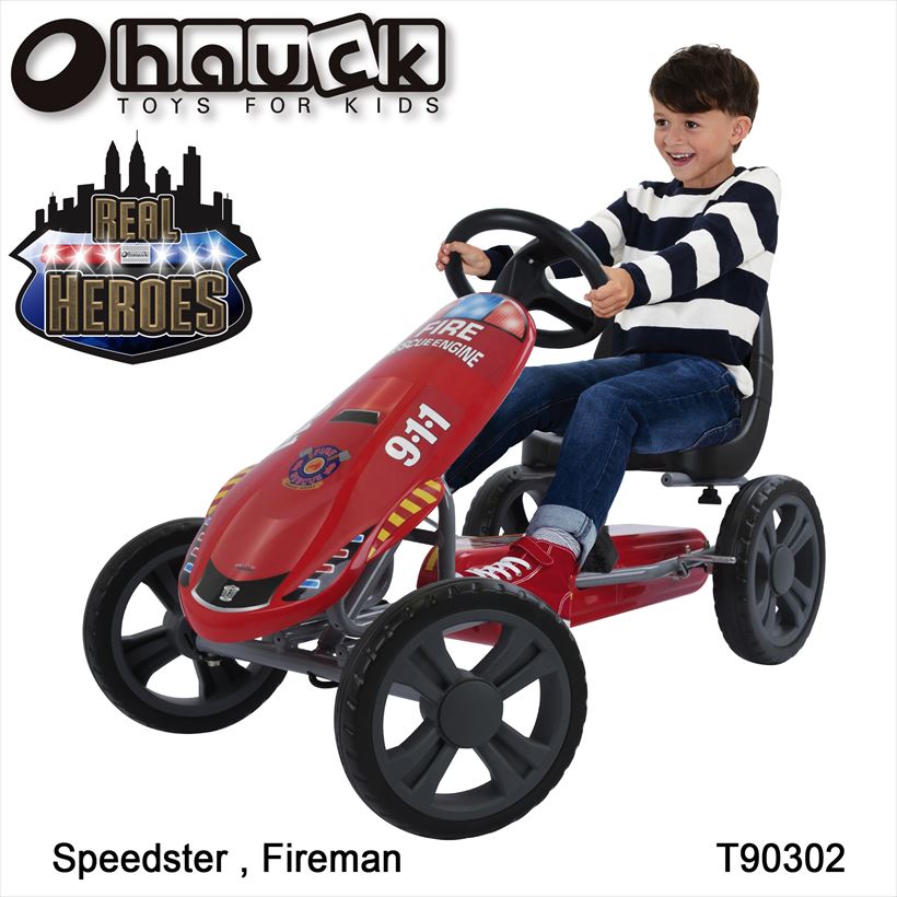 21春夏 即納 ドイツの名門ハウク ファイヤーマン Hauck Fireman Pedal Go Kart ゴーカート ペダルカー 乗車カー 乗用 玩具 乗用おもちゃ 乗り物 玩具 のりもの 海外 足こぎ 子供 用 女の子 男の子 外遊び 屋外 おしゃれ 誕生日プレゼント 贈り物 チャンピオン