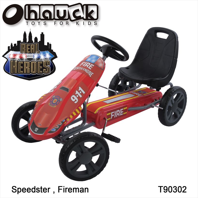 21春夏 即納 ドイツの名門ハウク ファイヤーマン Hauck Fireman Pedal Go Kart ゴーカート ペダルカー 乗車カー 乗用 玩具 乗用おもちゃ 乗り物 玩具 のりもの 海外 足こぎ 子供 用 女の子 男の子 外遊び 屋外 おしゃれ 誕生日プレゼント 贈り物 チャンピオン