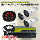 防犯カメラ 屋外 4台セット 800万画素 3.6mm NVR LANケーブル接続 防犯カメラセット レコーダー セット 家庭用 録画機 カメラセット 屋外用防犯カメラ 工事不要 監視カメラ LAN 防水 防塵 赤外線 暗視 駐車場 車庫 車上荒らし 動体検知 送料無料(3)