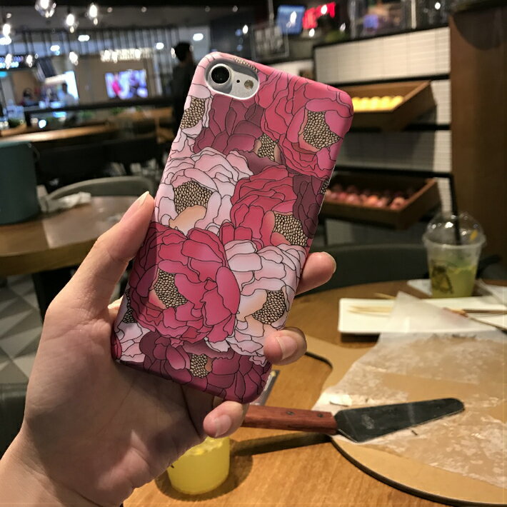 ＊iPhone6/6S/6+/6S+、iPhone7/8+　X対応＊芍薬ローズイラストピンクスマホケース【アイホンケースiPhoneケースアイフォンケース韓国ファッション・バラ・フラワー・ママファッション・花】fashoinistascloset】/iphoneケース 6.7.8plus