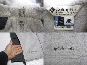 【中古】 Columbia/コロンビア 切り返し フリースベスト グレー×チャコール 【サイズ：Women's S】【マラソン・ジョギング】【あす楽対応】【古着屋mellow楽天市場店】