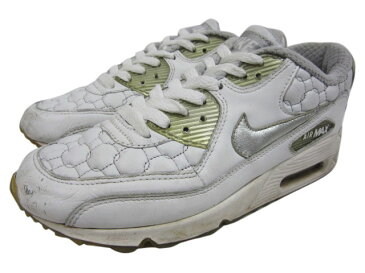 【中古】 NIKE AIR MAX 90 /ナイキ エアマックス 90 白×シルバー×カーキ 【Women's US 6】【スニーカー】【レディース】【あす楽対応】【古着屋mellow楽天市場店】