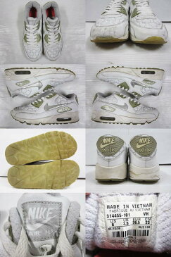 【中古】 NIKE AIR MAX 90 /ナイキ エアマックス 90 白×シルバー×カーキ 【Women's US 6】【スニーカー】【レディース】【あす楽対応】【古着屋mellow楽天市場店】