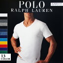 ★10%オフ クーポン 4/30 14時まで★【ゆうパケット対応】【新品】 POLO RALPH LAUREN/ラルフローレン CLASSIC FIT 半袖 Vネック Tシャツ 【13カラー】【サイズ：S , M , L】【アンダーウェア】【無地】【ワンポイント】【あす楽対応】【古着屋mellow楽天市場店】