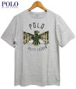 ★10 オフ クーポン 4/30 14時まで★【ゆうパケット対応】【新品】POLO RALPH LAUREN/ラルフローレン カモフラ イーグルアップリケ 半袖 Tシャツ グレー 【サイズ：Boy 039 s S , Boy 039 s M , Boy 039 s L , Boy 039 s XL】【Camo Eagle-Applique Cotton Tee】【CLASSIC FIT】【