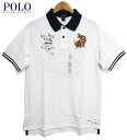 【新品】POLO RALPH LAUREN/ラルフローレン ハワイ 刺繍 プリント 半袖 鹿の子 ポロシャツ 白 【サイズ：Boy 039 s S , Boy 039 s M , Boy 039 s L , Boy 039 s XL】【Hawaii Cotton Polo Shirt】【smtb-m】【あす楽対応】【古着屋mellow楽天市場店】