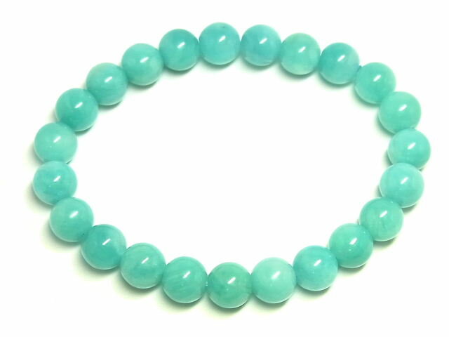 パワーストーン 天然石 アマゾナイト 天河石 ブレスレット 8.5〜9mm 【Felistone】 amazoniteb06