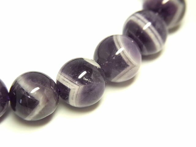 パワーストーン 天然石 アメジスト シェブロンアメジスト ケープアメジスト 紫水晶 ブレスレット 9mm 【Felistone】 AmethystB22