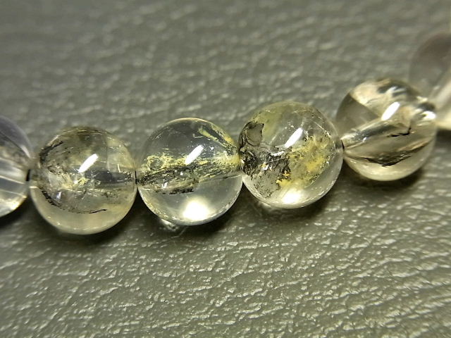 ルチルクォーツ専門店のパワーストーン 天然石 ヒマラヤ エレスチャル水晶 ブレスレット 8.5〜9mm 【Felistone】 ElestialB57｜アングル3