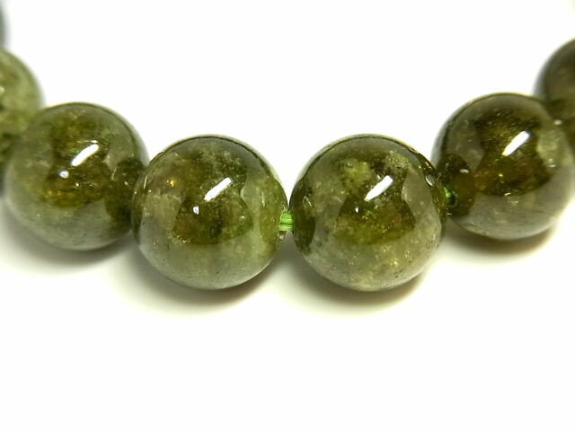 パワーストーン 天然石 グリーンガーネット 緑石榴石 ざくろいし ブレスレット 10mm 【Felistone】 GarnetB25
