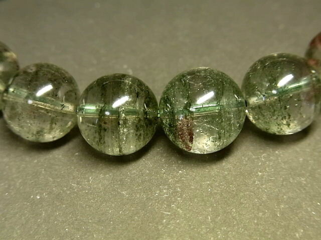 パワーストーン 天然石 グリーンファントム 水晶ブレスレット 12〜13mm 【Felistone】 PhantomB96