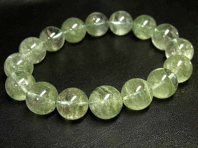 パワーストーン 天然石 大粒 グリーンファントム 水晶ブレスレット 13～14mm 【Felistone】 PhantomB99