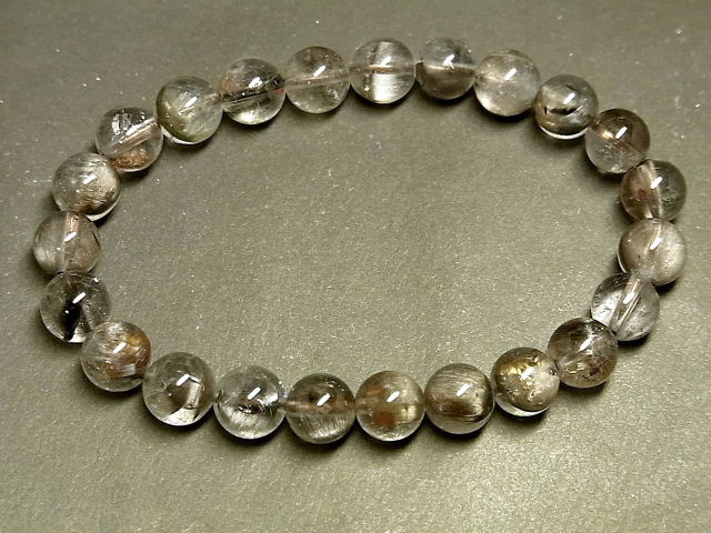 パワーストーン 天然石 最高級 プラチナルチル ルチルクォーツ 水晶 ブレスレット 8mm 【Felistone】 PTRB102