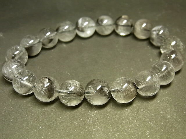 パワーストーン 天然石 最高級 プラチナルチル ルチルクォーツ 水晶 ブレスレット 10mm 【Felistone】 PTRB104