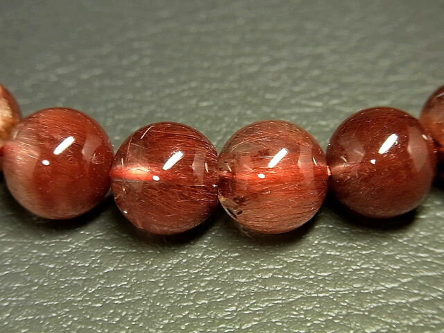 パワーストーン 天然石 キャッツアイ レッドルチル ルチルクォーツ 赤針水晶 ブレスレット 11〜11.5mm 【Felistone】 RERB71