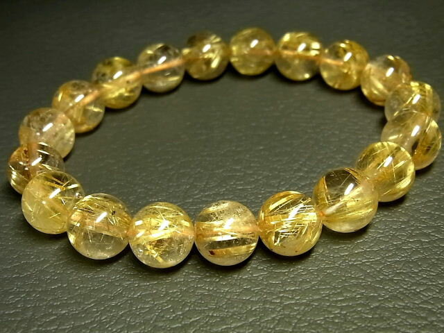 パワーストーン 天然石 タイチンルチル ルチルクォーツ 水晶ブレスレット 10.5〜11mm 【Felistone】 TR..