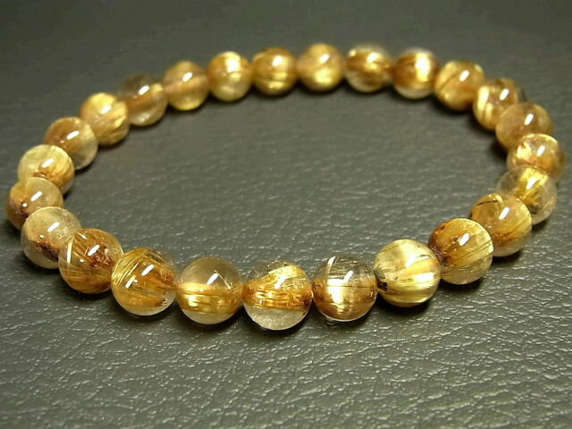 パワーストーン 天然石 最高級 キャッツアイ タイチンルチル ルチルクォーツ 水晶ブレスレット 7.5〜8mm 【Felistone】 TRB1201