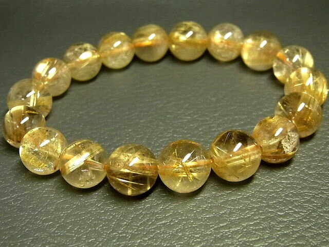 パワーストーン 天然石 タイチンルチル ルチルクォーツ 水晶ブレスレット 11〜12mm 【Felistone】 TRB1220