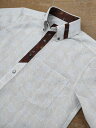 受注生産商品 沖縄 紅型 メンズ 半袖 ボタンダウン シャツ【10123ki-si0001-02-01】