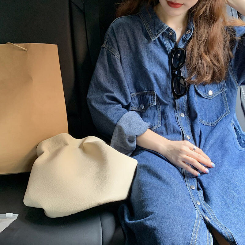 デニム ワンピース 秋冬 きれいめ シャツ レディース 長袖 ロング丈 マキシ スカート 羽織 きれいめ カジュアル ポケット付き レディース ゆったり 体型カバー 20代 30代 40代 50代 60代 春 夏 秋 冬