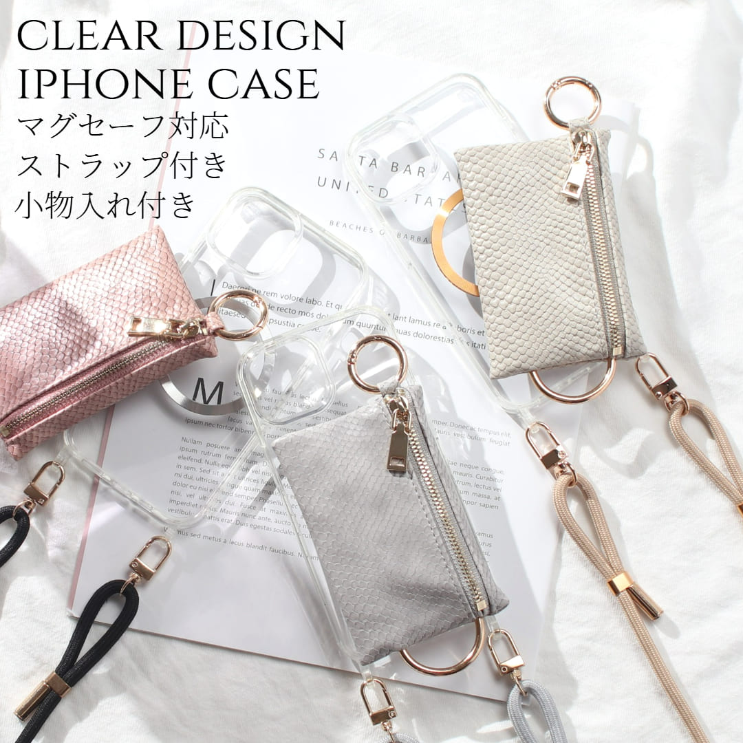 iphone ケース クリア 小銭入れ iphone17 iphone16 iphone15 iph ...