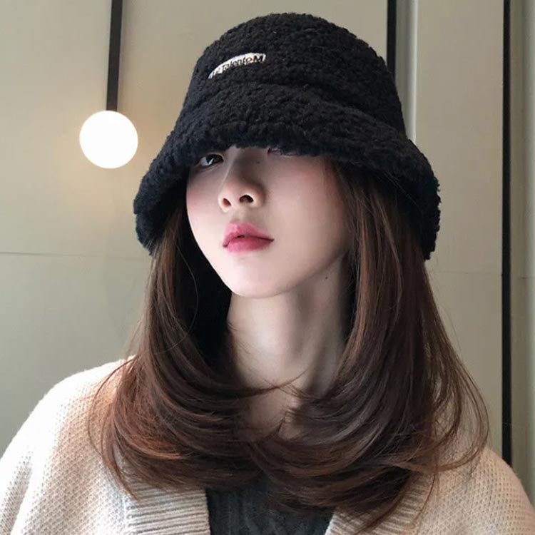かつら付きバケットハット ウィッグ付き帽子 ウィッグ 髪付き帽子 ハット バケットハット ロングヘア ロング ストレート ギフト 医療用帽子 ふわふわ トレンド 帽子 小顔効果 ウィッグ一体 秋冬 可愛い イメチェン レディース 耐熱ファイバー 毛付き帽子