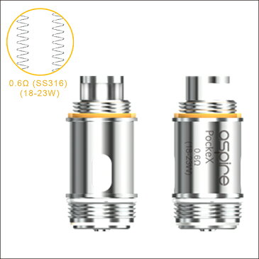 aspire vape Nautilus X U-Tech Coil アスファイア 社製 PockeX AIO 用交換 コイル 5個セット