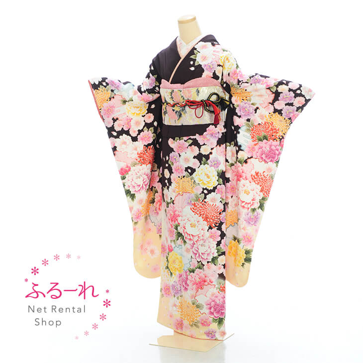 振袖　レンタル／振袖レンタル／振袖レンタル　成人式／振袖　レンタル　成人式／成人式　振袖／振袖　セット／振袖　フルセット／振袖　草履　バッグ／着物　振袖／着物　振袖　レンタル／振袖　ショール　RF0135【150cm~168cm】fy16REN07(4)