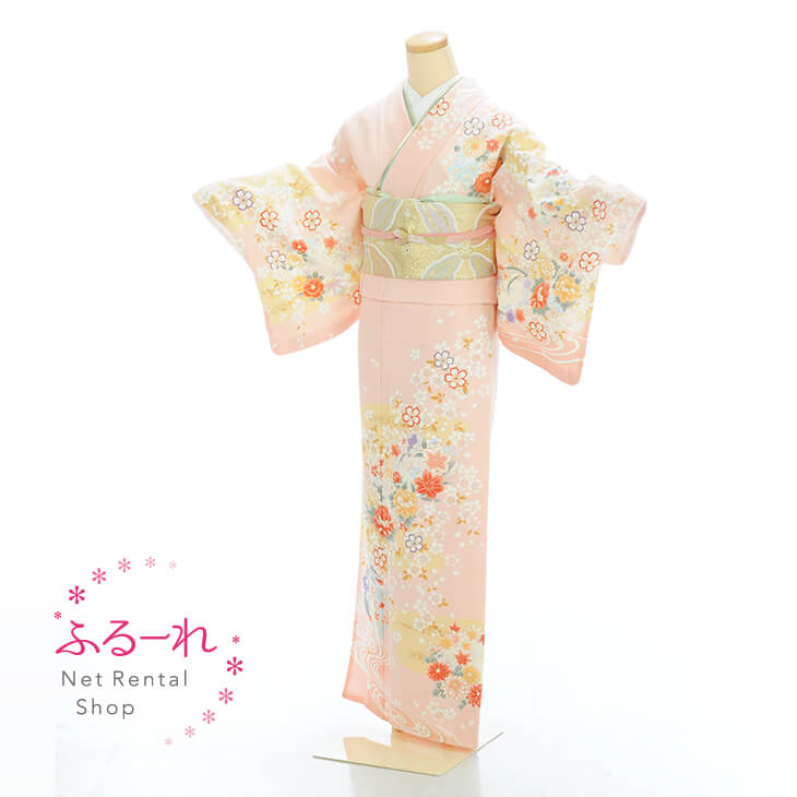 訪問着　レンタル／訪問着レンタル／訪問着　レンタル　セット／訪問着　フルセット／訪問着　入学式／訪問着　お宮参り／訪問着　七五三　RH0135【150cm~165cm】fy16REN07