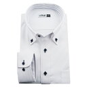 ワイシャツ ノーアイロン ドライ ストレッチワイシャツ メンズ 長袖 形態安定 吸水速乾 織柄 ボタンダウン