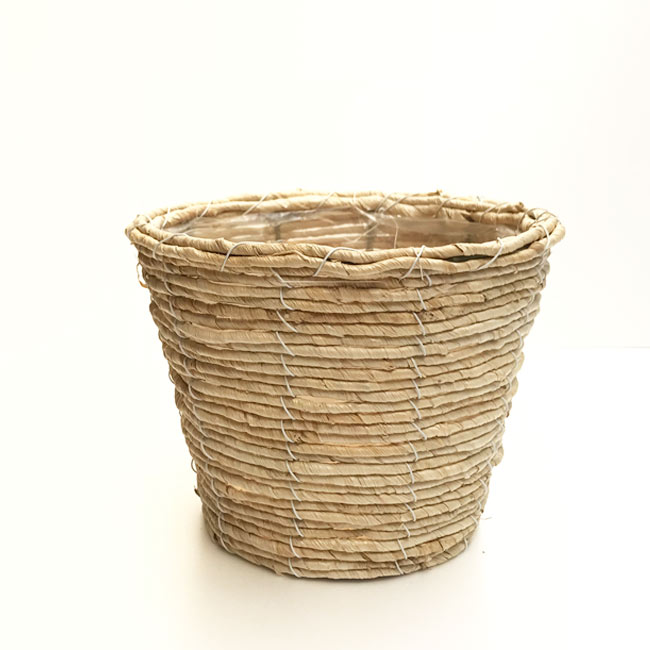 (資材)バナナ丸かご5号白 鉢カバー 観葉植物 白かご バナナかご 上質な鉢カバー ナチュラル鉢カバー 観葉植物に最適です インテリアグリーン おしゃれ鉢カバー 5号 FKTS バレンタイン ホワイトデー