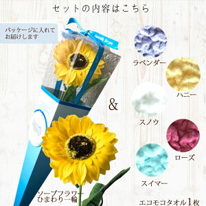 エコモコタオル1枚&ひまわり