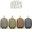 楽天ヘンプウェア　FOOL THE HERMIT【送料無料】【MEN'S】A HOPE HEMP アホープヘンプ HEMP/ORGANIC COTTON COLOR MOKU HALF ZIP SWEAT ヘンプオーガニックコットン カラー杢ハーフジップスウェット 糸から染めて編立たヘンプオーガニックコットンの杢裏起毛生地 ベーシックな形 2021 FALL & WINTER 新商品