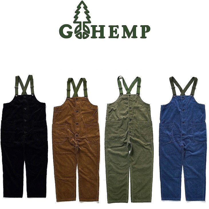 【送料無料】【MEN'S】GOHEMP (ゴーヘンプ)TUBE VENDOR ALL PANTS チューブベンダーオールパンツ(HEMP/COTTON CORDUROY)40年代のUSN N-1 デッキパンツをデザインベースにベンダーポケットを施したオーバーオールパンツ 現代的なシルエット2021 FALL & WINTER COLLECTION