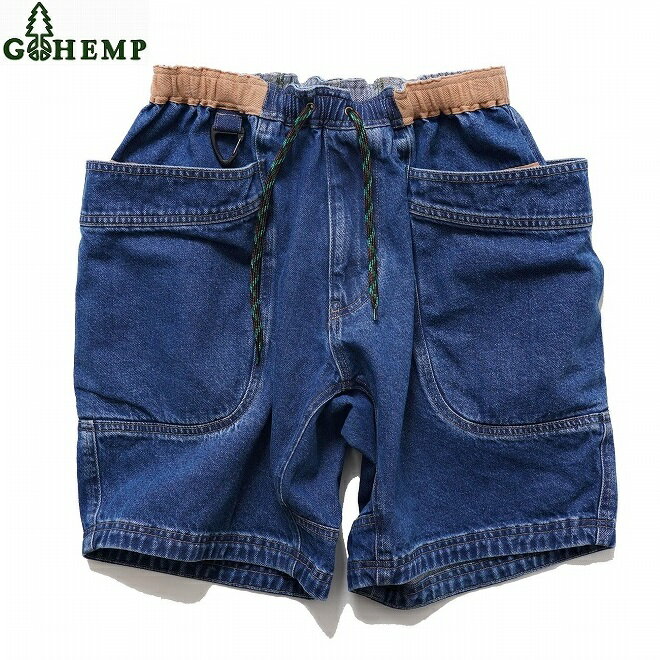 【送料無料】【MEN'S】GOHEMPゴーヘンプ VENDOR CHILL SHORTS USED WASH ベンダーチルショーツユーズドウォッシュ 年間を通して着用しやすい程よい厚みの12ozのGOHEMPオリジナルヘンプコットンデニムを使用した 2021 NEW DESIGN!!! 短パン