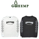 【送料無料】【MEN'S】GOHEMPゴーヘンプ NATURE'S ANSER L/S TEE ナチュラルアンサーロングスリーブT 上質なデイリーウェアとして打ち出す適度な厚みを与えた10ozヘビージャージー スケートライクなグラフィックとブランド象徴のヘンプをモチーフとした和風麻柄デザイン