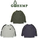 ゴーヘンプ トップス レディース 【送料無料】【WOMEN'S】GOHEMP ゴーヘンプ TRACK CREW トレッククルー 定番のHEMP55%,ORGANIC COTTON45%のヘンプスウェットにアクセントラインを加えた新シリーズ タウンユースやルームウェアなど幅広く着用ができるよう計算されたデザイン ワイドウェットトップス