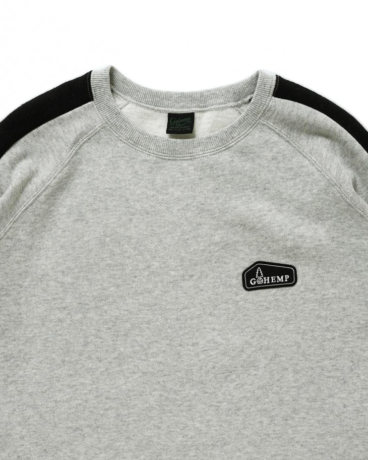 【送料無料】【MEN'S】GOHEMP ゴーヘンプ TRACK CREW トレッククルー 定番のHEMP55%,ORGANIC COTTON45%のヘンプスウェットにアクセントラインを加えた新シリーズ タウンユースやルームウェアなど幅広く着用ができるよう計算されたデザイン ワイドウェットトップス