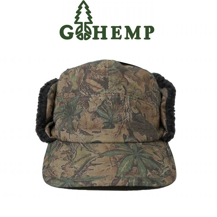 【送料無料】【MEN'S】GOHEMP ゴーヘンプ HEMP FLYING BOA CAP ヘンプフライングボアキャップ すっぽり耳を覆う横幅の広いフラップと短めのツバが特徴 アウトドアレジャーでは防寒アイテムとしてフラップをあげれば日常使いとしてもフリーサイズでユニセックスで着用が可能