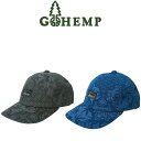 ヘンプ 帽子（メンズ） 【送料無料】GOHEMP ゴーヘンプ HEMP PANEL CAP ヘンプパネルキャップ モスク柄とGOHEMPに関連するモチーフ柄を組み合わせたオリジナルジャカード ヘンプとコットンから成る肌触りに優れた質感とアクセントとなる独特な凹凸感が特徴能 帽子2022 FALL&WINTER NEW ARRIVALS