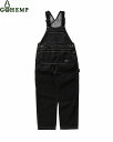 楽天ヘンプウェア　FOOL THE HERMIT【送料無料】【MEN'S】GOHEMP （ゴーヘンプ）BLACK DENIM MIGHTY ALL PANTS with MULTI APRON （ONE WASH） マイティーオールパンツ程よい肉厚の12ozの定番デニム生地HEMP COTTON DENIMを使用オーバーオール 付属のエプロンキャンプやワークシーンに適応したワイドストレート