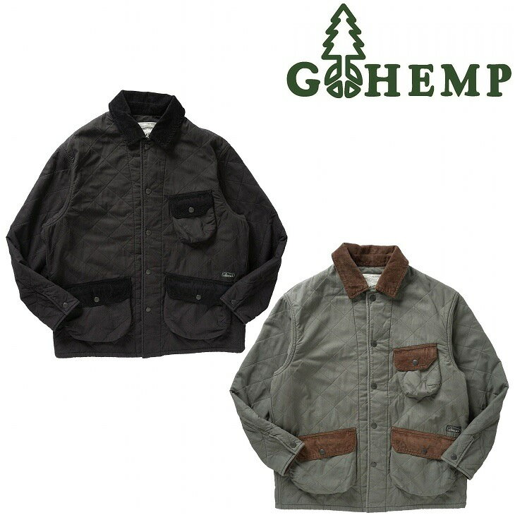 【送料無料】【MEN'S&WOMEN'S】GOHEMP ゴーヘンプQUILT BASIC JACKET ヘンプ15％コットン85％の混率から成るウェザー生地とペットボトルリサイクルフリースをライナーに組み合わせたキルトシリーズライナーは保温性に優れたフリース仕様なので真冬のアウターとしても着用可能