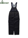 【送料無料】【MEN 039 S】GOHEMP （ゴーヘンプ）MIGHTY ALL PANTS with MULTI APRON (ONE WASH) マイティーオールパンツ 程よい肉厚の12ozの定番デニム生地HEMP COTTON DENIMを使用したオーバーオール 付属のエプロンキャンプやワークシーンに適応した自然なワイドストレート