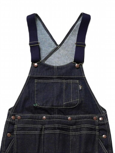 【送料無料】【MEN'S】GOHEMP (ゴーヘンプ)MIGHTY ALL PANTS with MULTI APRON (ONE WASH) マイティーオールパンツ 程よい肉厚の12ozの定番デニム生地HEMP COTTON DENIMを使用したオーバーオール 付属のエプロンキャンプやワークシーンに適応した自然なワイドストレート